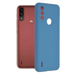 Husa Motorola Moto E7 Power E7i Power, Soft Edge Silicone, Denim Blue