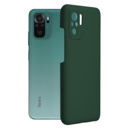 Husa Xiaomi Redmi Note 10 10S, Soft Edge Silicone, Dark Green