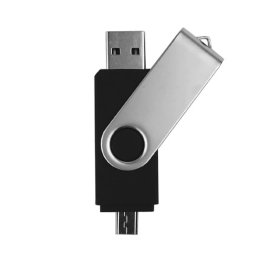 Stick de memorie USB 2.0 si micro USB, GMO, 32GB, negru