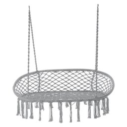 Leagan tip scaun, dublu, gri, max 300 kg, 110x62x73 cm