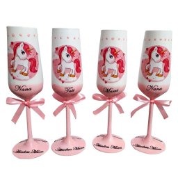 Set 4 pahare pentru parinti si nasi botez - FEIS165