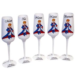 Set 5 pahare pentru parinti si nasi botez - FEIS163