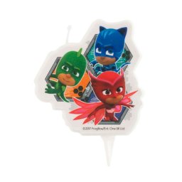 Lumanare tort Pj Mask Eroi in Pijama 2D 7.5 cm