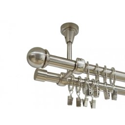 Galerie dubla TODI MAX prindere tavan 19 mm inox