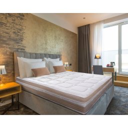 Saltea Ortopedica iSomn Benelux Pocket Memory Latex 180x200 cm, arcuri invelite, memory foam, latex, medie, 34 cm, husa antialergica