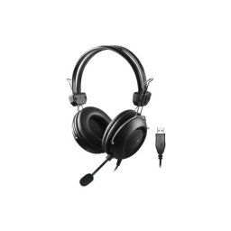 Casti Stereo A4Tech HU-35, Microfon, USB, Negru