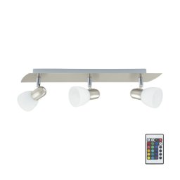 Spot LED RGB dimabil ENEA-C 3xE14/4W/230V Eglo 75375 + telecomandă