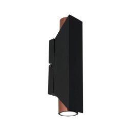 Aplică WALL 2xGU10/8W/230V neagră/cupru