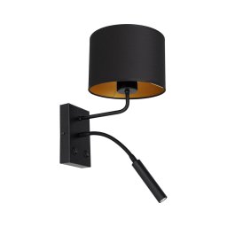 Lampă de perete ARDEN 1xE27/60W/230V + 1xG9/8W negru/auriu