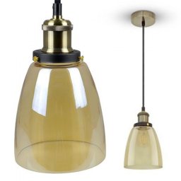 CORP SUSPENDAT PENTRU ILUMINAT MAX 60W IP20 STICLA, CULOARE CHIHLIMBAR