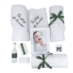Trusou botez cu rama foto personalizata, verde - ILIF205063