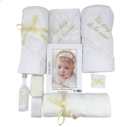 Trusou botez cu rama foto personalizata, galben - ILIF205059