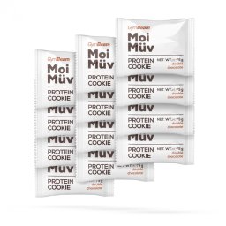 GymBeam MoiMüv Protein Cookie 12 x 75 g bogat în ciocolată