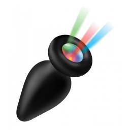 Booty Sparks Silicone Light-Up Anal Plug Small Black