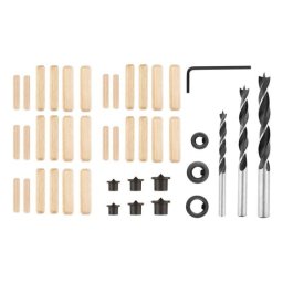 Imbinari, burghie, dibluri, pentru lemn, set 43 piese, Verto