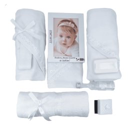 Trusou botez cu rama foto personalizata, alb - ILIF205056