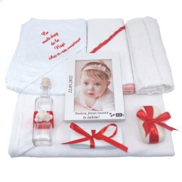 Trusou botez cu rama foto personalizata, rosu1 - ILIF205055