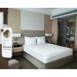 Saltea SuperOrtopedica Green Future Hotel Line Memory Pocket iSomn 90x200 cm, 7 zone, memory foam, arcuri invelite, 25 cm, anatomica, medie, husa antialergica