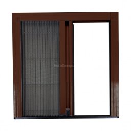 Plasa tantari / Plasa insecte, tip plisse tamplarie maro