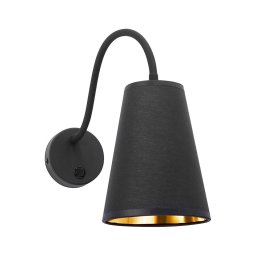 Lampă de perete WIRE 1xE27/15W/230V neagră/aurie