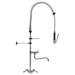 Baterie cu dus bucatarie profesionala Friulana, 1.2 m, Fabricata in Italia, otel inox