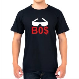 Tricou negru personalizat: B0 (barbat)