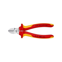 Cleste sfic KNIPEX VDE 1000 V cu lame alungite pentru conductori, cabluri si sarma, cromat, manere multicomponent izolate, 160 mm, fabricat in Germania 70 06 160