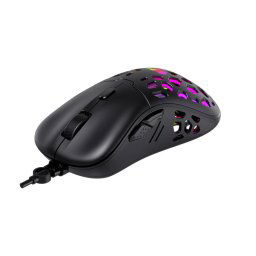 Mouse MS955, Iluminare RGB, 12000 DPI, Interfata USB, 6 butoane, Negru, Design ergonomic