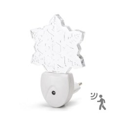 Corp de iluminat LED RGB de veghe cu senzor Aigostar LED/0,5W/230V fulg de zăpadă