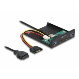 Front panel 3.5" USB 3.2 Gen1 cu 2 x USB Type-C + 2 x USB-A, Delock 64155