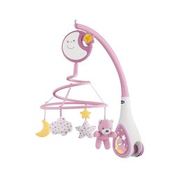 Carusel pentru pătuț cu sunete 3 în 1 NEXT2DREAMS 3xAA roz Chicco