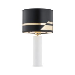 Lampă de masă ALMADA 1xE27/15W/230V neagră/albă/alamă Argon 4232