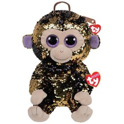 Rucsac cu paiete reversibile TY, Maimuta Coconut, 33 cm