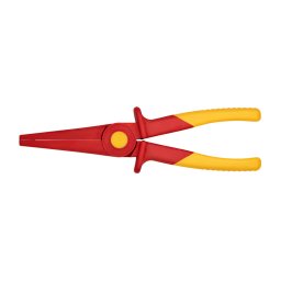 Cleste VDE KNIPEX din material plastic izolator 1000 V, cu nas plat-rotund, pentru manipulare componente electrice, 220 mm, fabricat in Germania 98 62 02