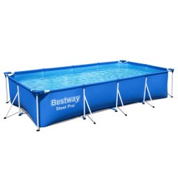 Piscina supraterana Bestway Steel PRO 4m x 2.11m x 81cm cu cadru metalic - cod 56424