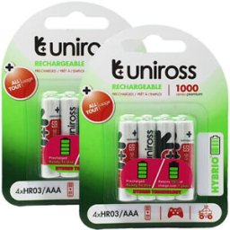 Acumulatori AAA R3 1000mAh UNIROSS