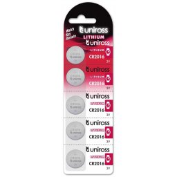 Baterie litiu CR2016 UNIROSS, blister 5 bucati