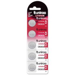 Baterie litiu CR2032 UNIROSS, blister 5 bucati