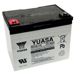 Acumulator stationar plumb acid YUASA 12V 36Ah AGM VRLA Deep Cycle