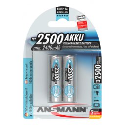 Acumulatori preincarcati AA R6 2500mAh blister 2 bucati ANSMANN