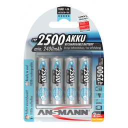 Acumulatori preincarcati AA R6 2500mAh blister 4 bucati ANSMANN