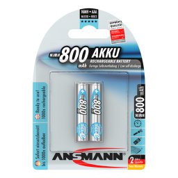Acumulatori preincarcati AAA R3 800mAh blister 2 bucati ANSMANN
