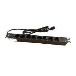 Priza rackabila 8 posturi SCHUKO 1U, PDU 8P - C14