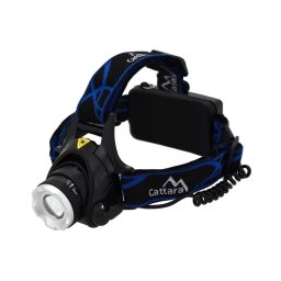 Lanternă frontală LED reîncărcabilă LED/6W/7,4V 5600 mAh IP44 negru/albastru