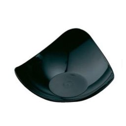 Farfuriute Blow O 8.5 x H 3 cm, Plastic Negru, Set 100 Buc
