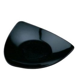 Farfuriute Triangle O 9 x H 1.5 cm, Plastic Negru, Set 100 Buc