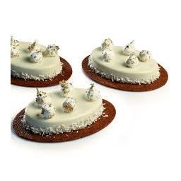 Forma Silicon Gianluca Fusto, Monoportii Oval, 9.3 x 6.2 x h 1.5 cm, 67 ml, 12 cavitati