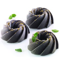 Forma Silicon Swirl pentru Prajituri si Monoportii O 6.8 x H 3 cm, 40 cavitati, 60 ml (SQ070)