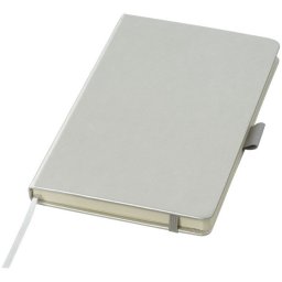Agenda A5 cu pagini dictando, coperta tare cu elastic, Everestus, VE03, piele ecologica, gri