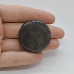 Cabochon Obsidian Silver 35x35x7mm C35